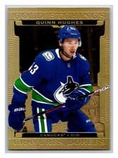 Quinn Hughes 2022 Upper Deck Tim Hortons Gold Etchings card