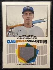 2026 Topps Heritage Clubhouse Collection Relics Christian Yelich #CCR-CY card