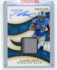 D'Andre Swift 2020 Panini Immaculate Collection card