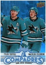 2025-26 Upper Deck Compadres Macklin Celebrini / Tyler Toffoli #CM-11 card