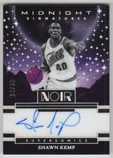 2024-25 Panini Noir Midnight Signatures Set Shawn Kemp #10 card