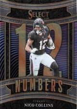 2025 Panini Select Select Numbers Nico Collins #8 card