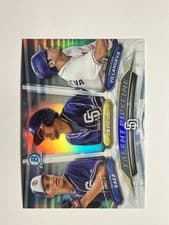 2018 Bowman Talent Pipeline Chrome Christian Villanueva, Michel Baez, Fernando Tatis Jr. #SDP