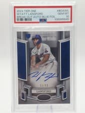 Wyatt Langford 2024 Topps Tier One Break Out Autographs card