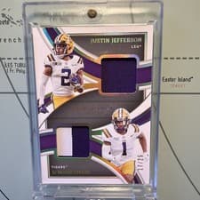 Justin Jefferson, Ja'Marr Chase 2022 Panini Immaculate Collegiate Dual Jerseys card