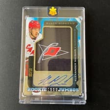 2025-26 Upper Deck Black Diamond Rookie Team Logo Jumbo Patch Auto Alexander Nikishin #RTL-AN card