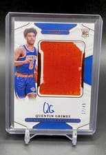 Quentin Grimes 2021 Panini National Treasures card