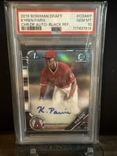 Kyren Paris 2019 Bowman Draft Chrome Picks Autograph card