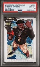Shedeur Sanders 2025 Panini Prizm Draft Picks Manga card