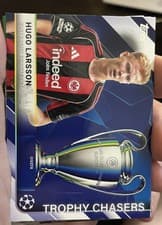 2025-26 Topps UEFA Club Competitions Trophy Chasers Hugo Larsson #TC-16 card