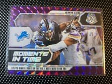 Jahmyr Gibbs 2025 Panini Mosaic Moments in Time card