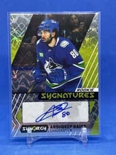 Arshdeep Bains 2024-25 Upper Deck Synergy Rookie Sygnatures card