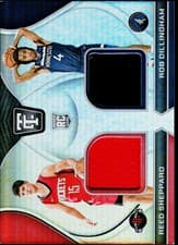 2024-25 Panini Totally Certified Rookie Dual Swatches Reed Sheppard/Rob Dillingham #RDS-RSR card