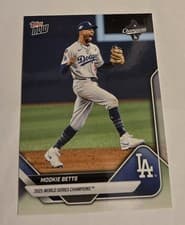 Mookie Betts 2025 Topps Now World Series card