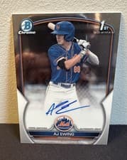 AJ Ewing 2023 Bowman Draft Chrome Prospect Autographs card