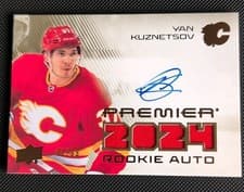 2024-25 Upper Deck Premier Premier Rookie Auto Jersey Yan Kuznetsov #PRA-YK card