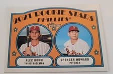 Alec Bohm / Spencer Howard 2021 Topps Heritage card