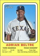 2018 Topps Heritage 1969 Collector Cards Adrian Beltre #AB