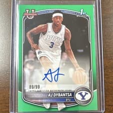 AJ Dybantsa 2025-26 Bowman Paper Prospects Retail Autographs card