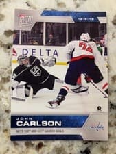 John Carlson 2019 Topps Now NHL Stickers card