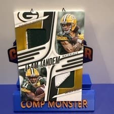 2025 Panini Absolute Team Tandem Materials Christian Watson / Jayden Reed #TTM-GBP card