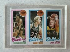 Marques Johnson / Larry Bird / Jack Sikma #30 / 143 / 232 1980 Topps card
