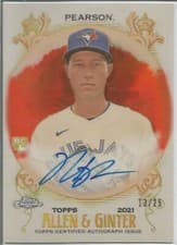 Nate Pearson 2021 Topps Allen & Ginter Chrome Autographs card