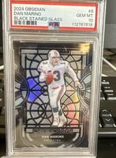 2024 Panini Obsidian Black Stained Glass Dan Marino #8 card