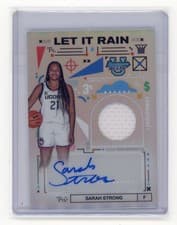 2024-25 Bowman's Best University Let It Rain Relic Autographs Sarah Strong #LRRA-SS card