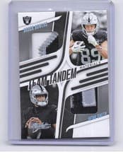2025 Panini Absolute Team Tandem Materials Brock Bowers / Geno Smith #TTM-LVR card