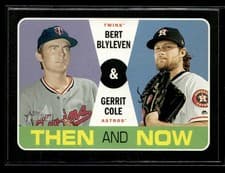 2020 Topps Heritage Then and Now Gerrit Cole / Bert Blyleven #TN15