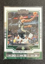 Giannis Antetokounmpo 2023 Panini Contenders Game Night Ticket card