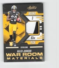 2025 Panini Absolute War Room Materials Kaleb Johnson #WRM-KJN card