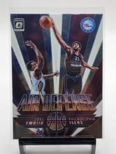 Joel Embiid 2021 Panini Donruss Optic Air Defense card