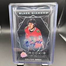 2025-26 Upper Deck Black Diamond Rookie Gems Signatures Colton Dach #RGS-CD card