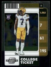 Derek Stingley Jr. 2022 Panini Chronicles Draft Picks Contenders Optic card