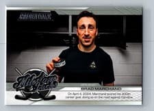 2024-25 Upper Deck Credentials Milestone Pucks Brad Marchand #MP-BM card