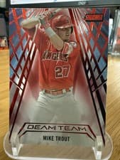 Mike Trout 2018 Stadium Club Beam Team card