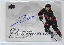 Jake Sanderson 2024-25 Upper Deck Premier Premier Penmanship card