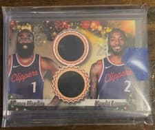2025-26 Topps Holiday Dual Player Relics James Harden / Kawhi Leonard #DPR-JH