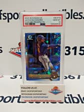 Jackson Chourio 2022 Bowman Chrome Prospects Sapphire card