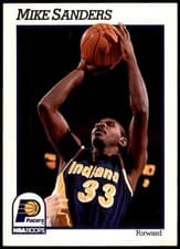 Mike Sanders 1991-92 Hoops Base Set card
