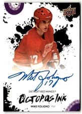 2025-26 Upper Deck Detroit Red Wings Centennial Octopus Ink Mike Foligno #OI-MF card