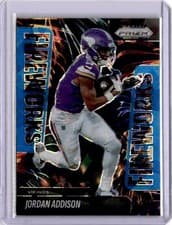 2025 Panini Prizm Fireworks Jordan Addison #8 card