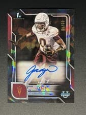 2025 Bowman University Chrome Sapphire Chrome Prospect Autographs Jordyn Tyson #BCA-JTY card