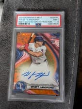 2024 Bowman's Best Best of 2024 Autographs Wyatt Langford #B24-WL card