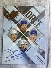 2024-25 SPx Force Autograph Parallel Evan Bouchard #SF-DHHB card