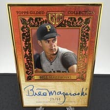 2025 Topps Gilded Collection Gold Framed Hall of Fame Autographs Bill Mazeroski #HAFA-BM card