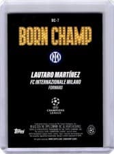 2025-26 Topps UEFA Club Competitions Born Champ Lautaro Martínez #BC-7 card