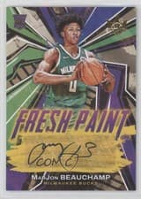 MarJon Beauchamp 2022 Panini Court Kings Fresh Paint Autographs card